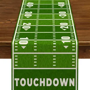 American Football Field Table Flag, Touchdown Soccer Birthday Party Decoration, Boy Sports Farmhouse Home Restaurant Kitchen Table Decor