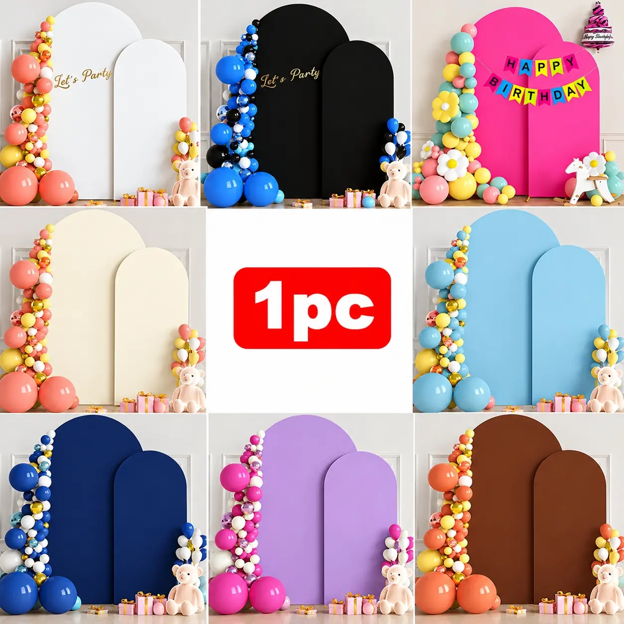 1pc U-shaped high-elastic wedding arch cloth cover, birthday party background cover, photography cloth background cloth, Stretchy Backdrop Background