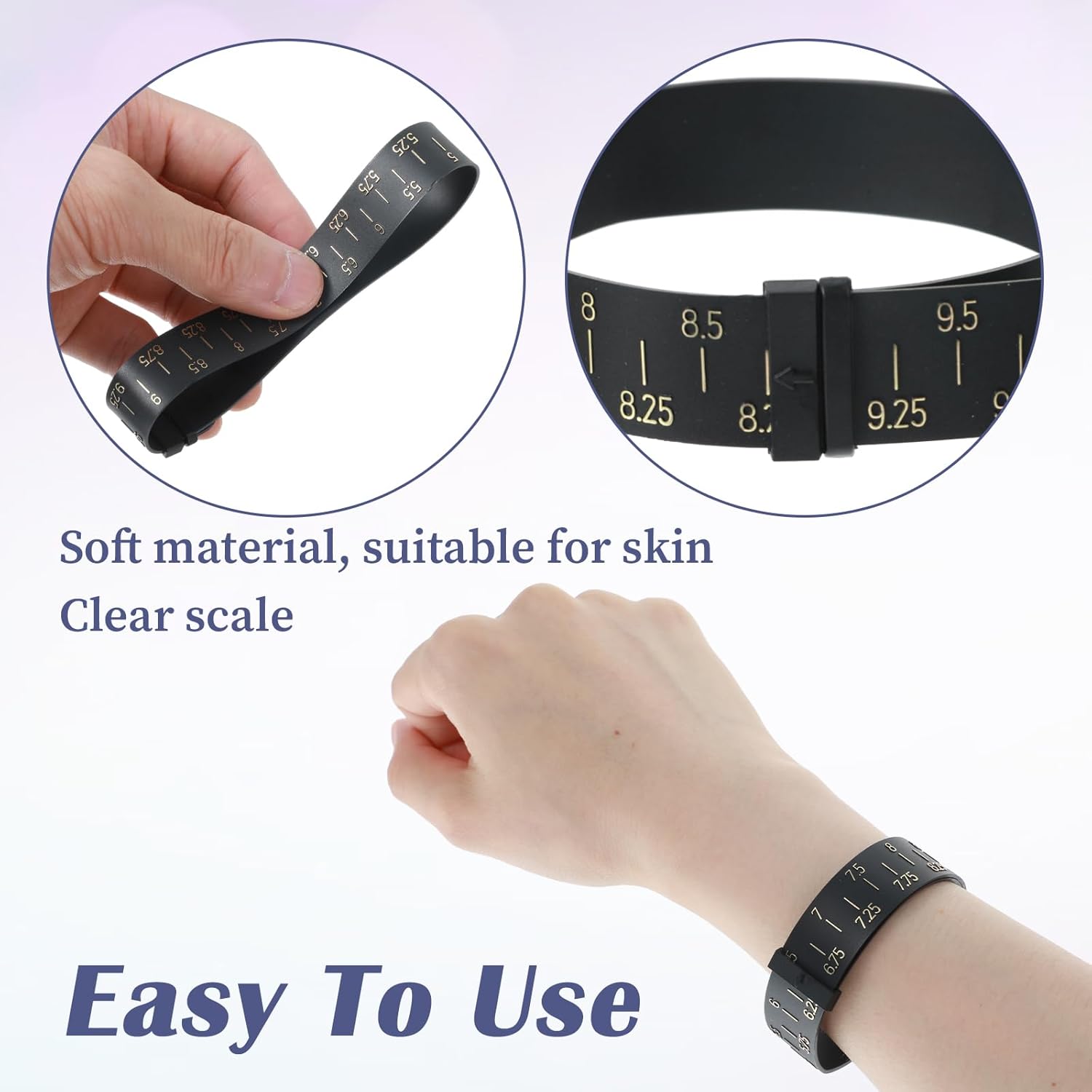 2 count Bracelet Sizer and Ring Measuring Tool Set, Finger Measure for Ring Size - Size, Universal Bracelet Measuring Tool for Women Men - UK Sizes (Black) 2 count Bracelet Sizer and Ring Measuring Tool Set, Finger Measure for Ring Size - Size, Universal Bracelet Measuring Tool for Women Men - UK Sizes (Black)