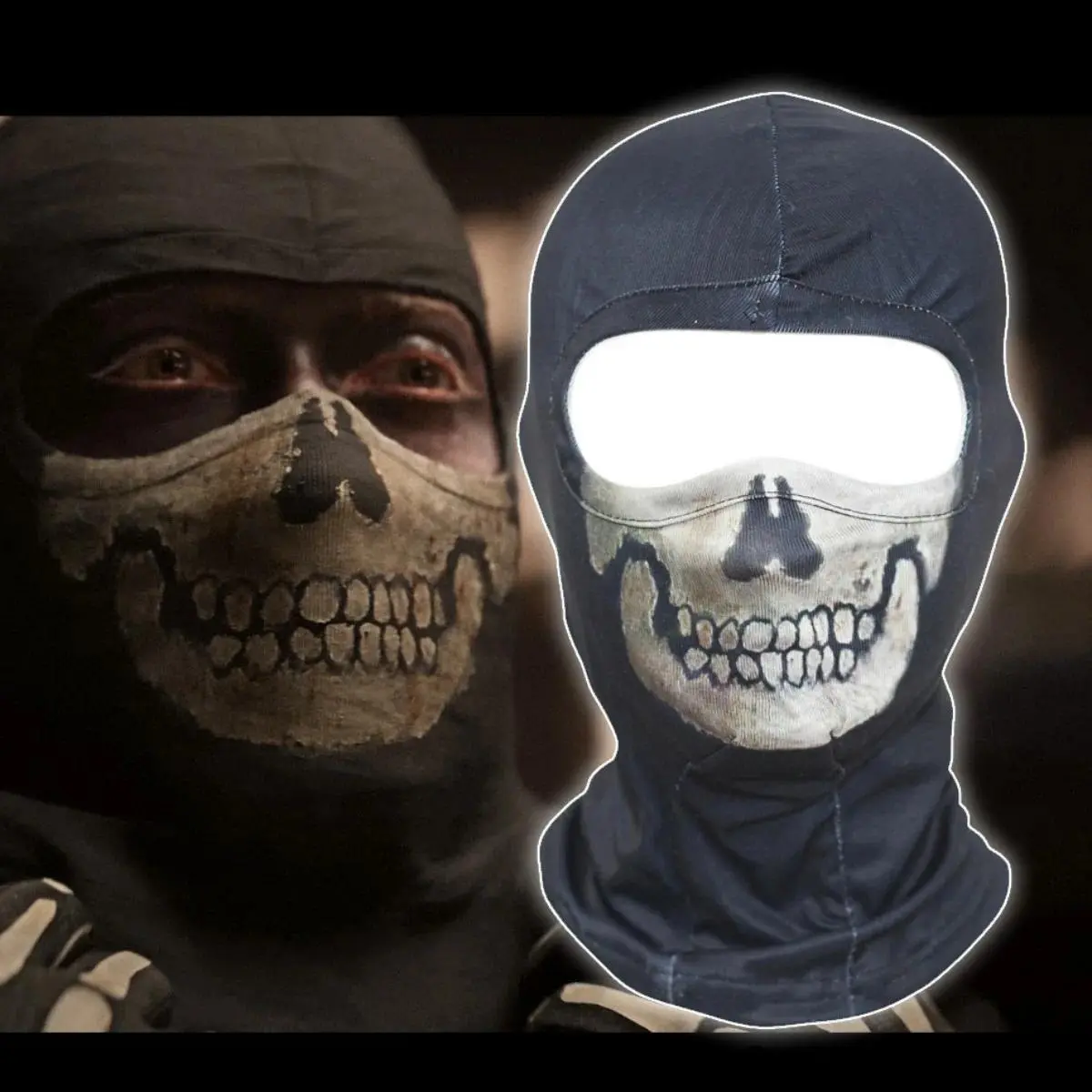 Ghost Skull Balaclava Ghost Simon Riley Face War Game Cosplay Mask Protection Skull Pattern Balaclava Mask