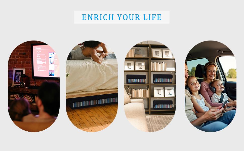 CD Storage Boxes - Pack of 2 CD Cases - 14" x 5.9" x 5.3" Disc Holders with Lids & Visual Window, Holds Up to 32 CDs in full jewel cases, 65 CDs in slim ca