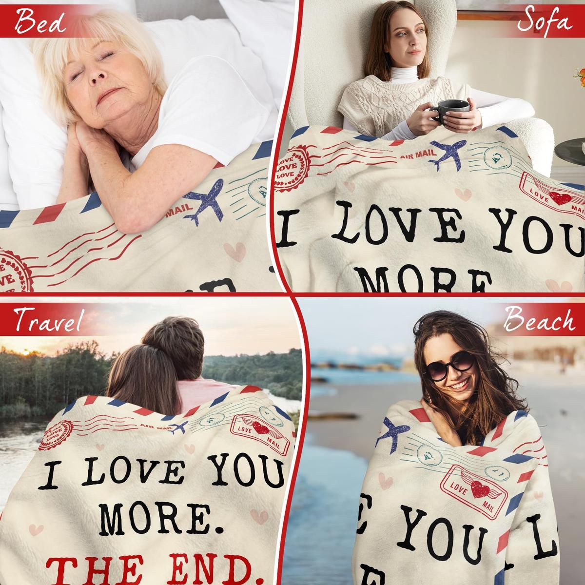 Valentines Day Gifts for Him Her I Love You More Super Soft Fleece Throw Blanket 60x80 in Anniversary Wedding Birthday Gift for Men Women Girlfriend Boyfriend Romantic Husband Wife hans adhd shirt winter tees classy going out top st sir t graphic basic