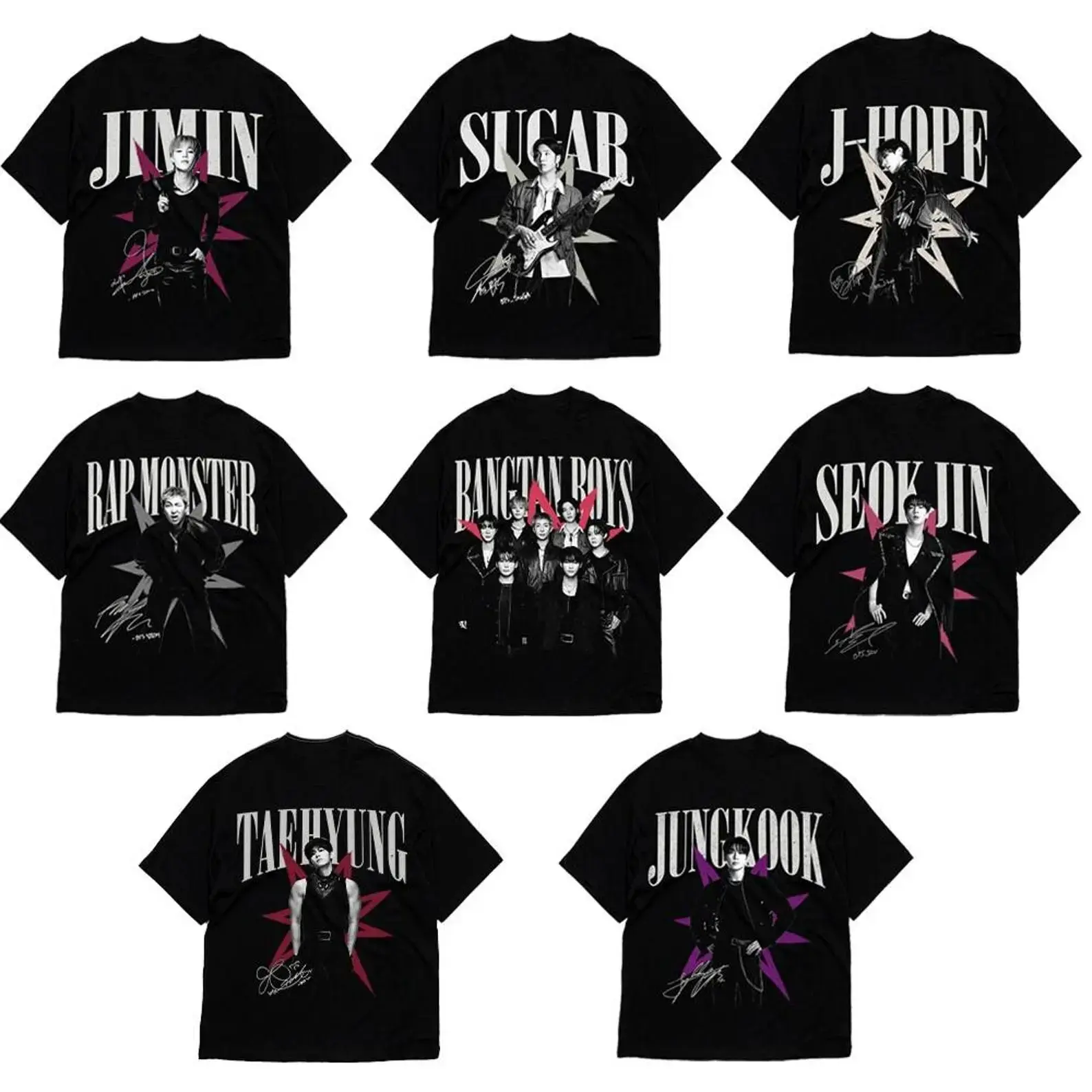 Vintage Seven Members Comfort Colors Shirt, Kpop Member Merch, Retro 90s Style Music Band Shirt, Gifts For Fan