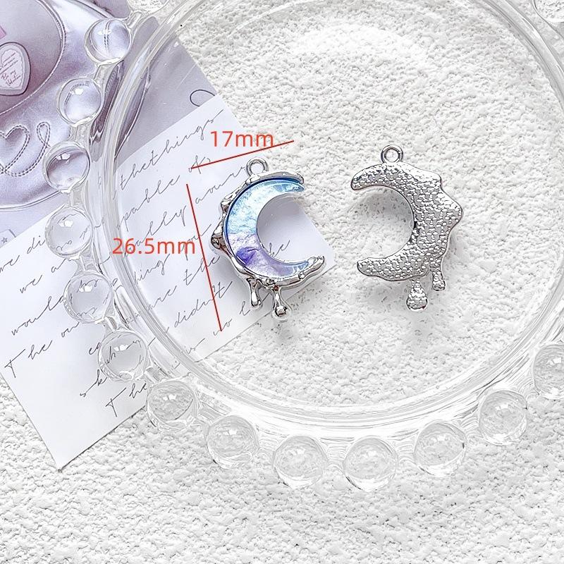 Alloy Sweet Jelly Color Bear Moon Butterfly Pendant DIY Handmade Jewelry Bracelet Necklace Bead Accessories
