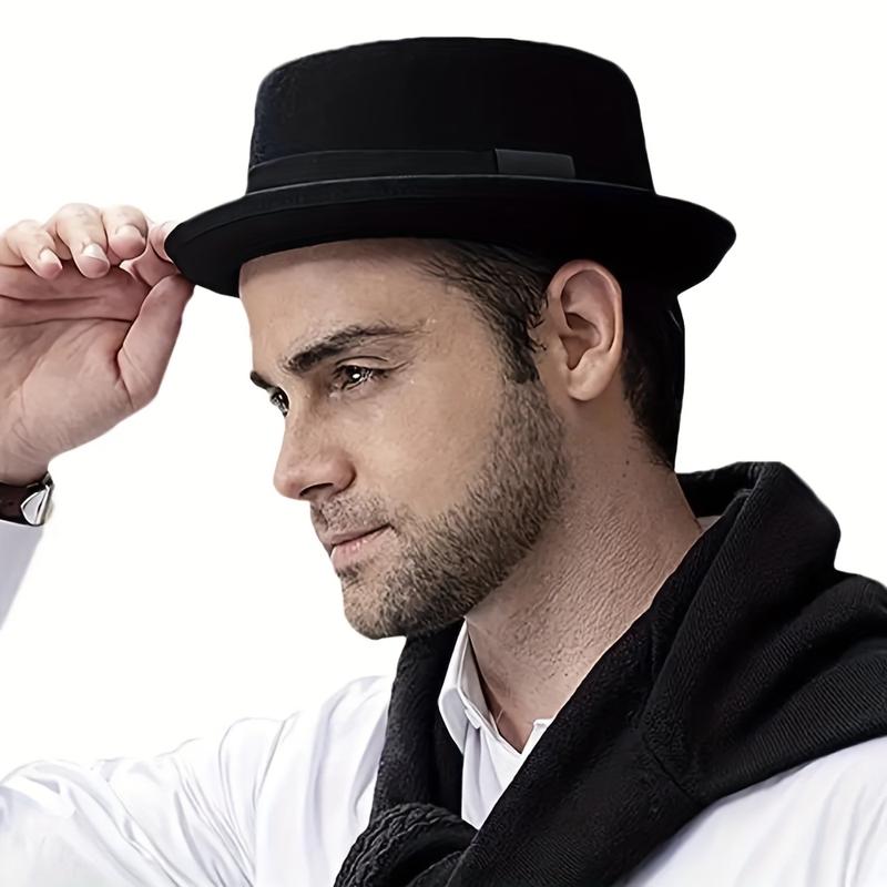 Be brave to climb outdoorsGentleman'S Flat- Hat, Street Fashion, Flat- Jazz Hat, Dad'S Rolled-Edge Flat- Hat, British Style Pork Pie Classic Hat.