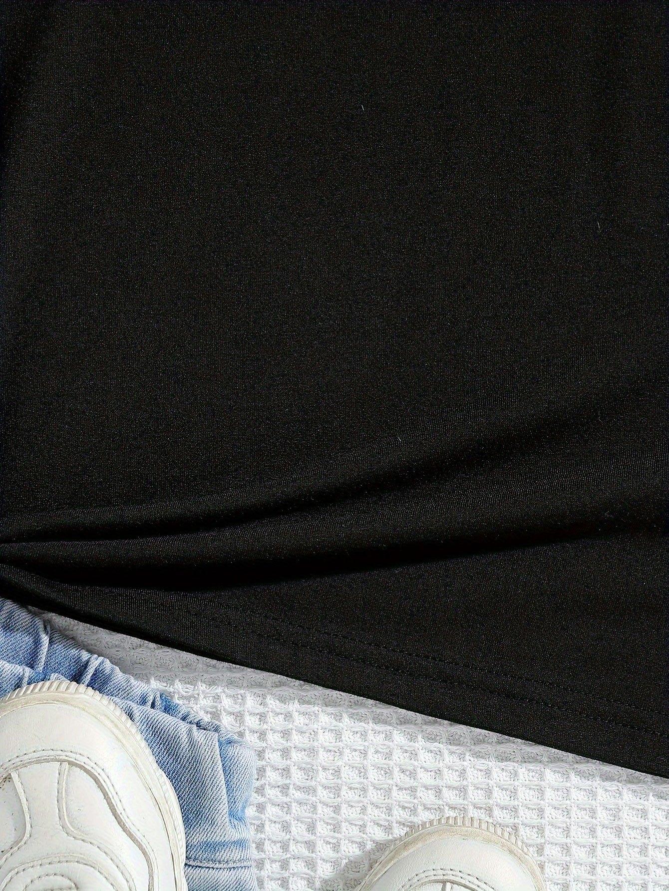 1You Won'T Understand Korean Wave Letter Print T-Shirt K-POP Girl T-Shirt, Trendy And Fashionable Girls' Clothing, Affordable Girls' Trendy Brand Clothing, Clothes for Girls Aged 1 to 12