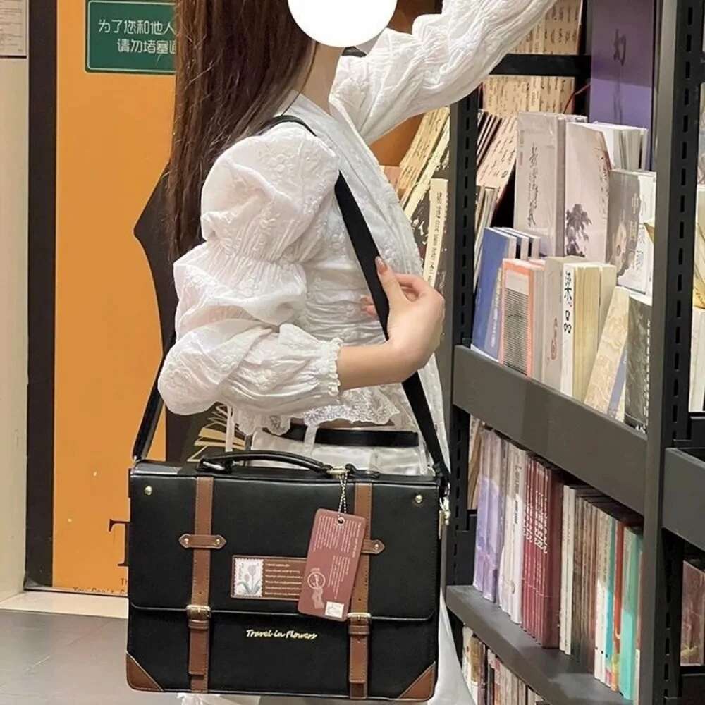 Y2K Preppy Style Large Capacity Ita Backpack Lolita Girl Transparent Fashion DIY Display Shoulder Bag Crossbody Bag Cute Handbag