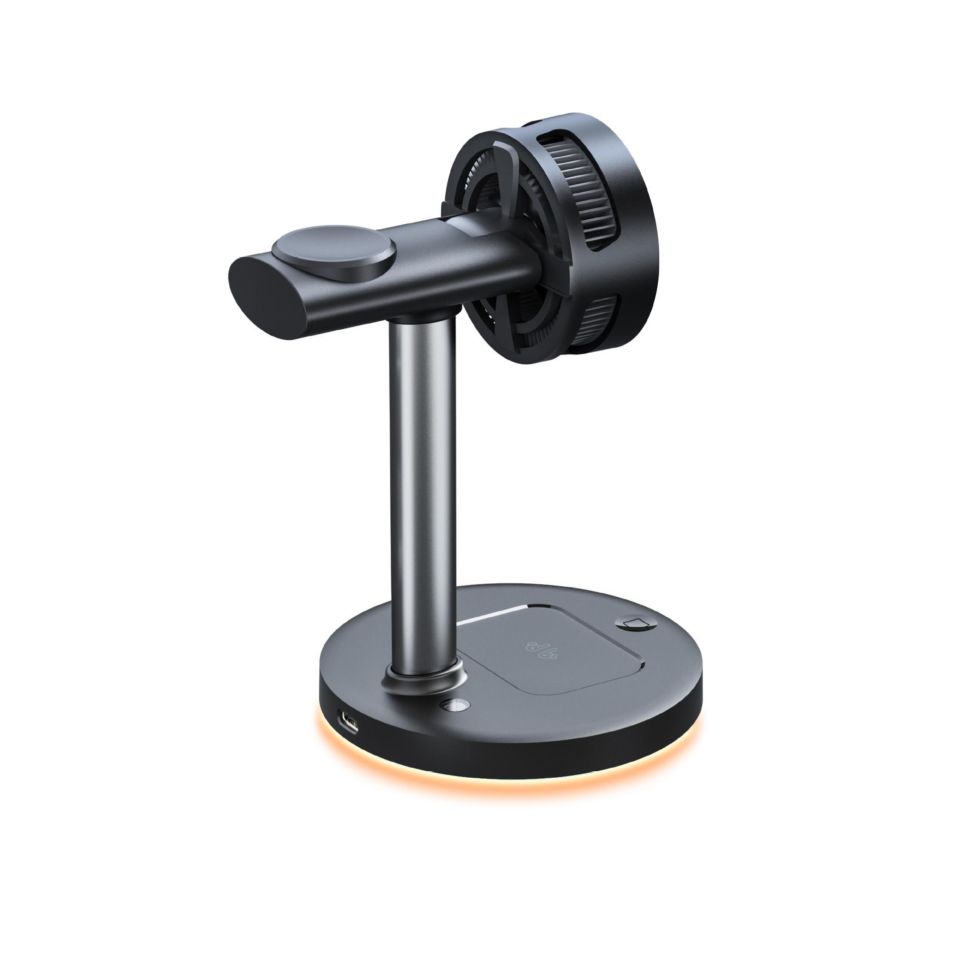 3 in 1 Wireless Charging Station, MagSafe Charger Stand Compatible, Qi2 25W Certified Palm-Sized Foldable Charger for iPhone 17/16, Apple Watch, AirPods (Non-Battery, Adapter Included)