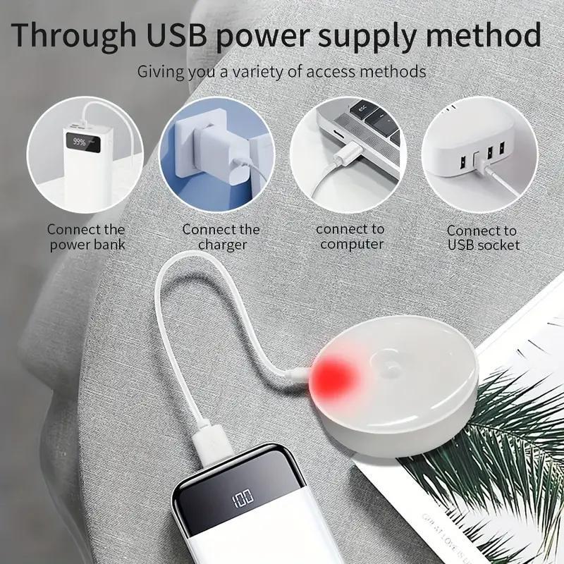 Indoor Motion Sensor Night Light USB Rechargeable Lamp Magnetic Mount Warm Light for Kitchen Closet Pantry Wardrobe Coffee Corner Bathroom Stairs Hallway Sink Cabinet Laundry Room Tool Room Garage Refrigerator
