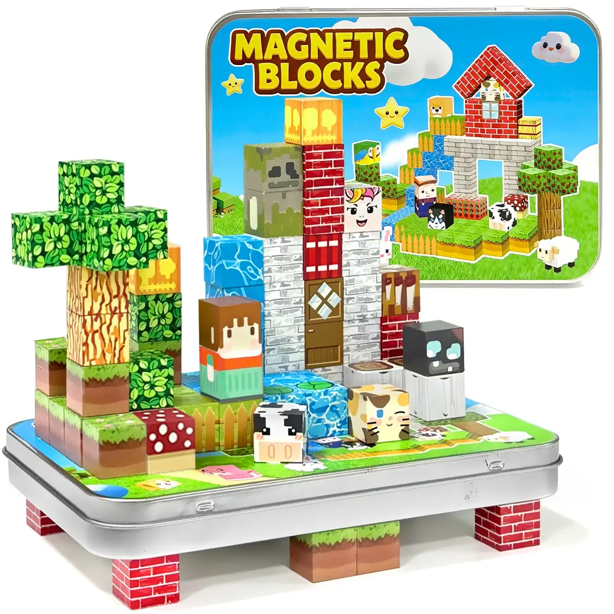 Magnetic Building Blocks for Kids, Unisex Sensory Toy, Stem Learning, Fine Motor Skills, Open-Ended Play, Birthday Gift, Zh-022 Model