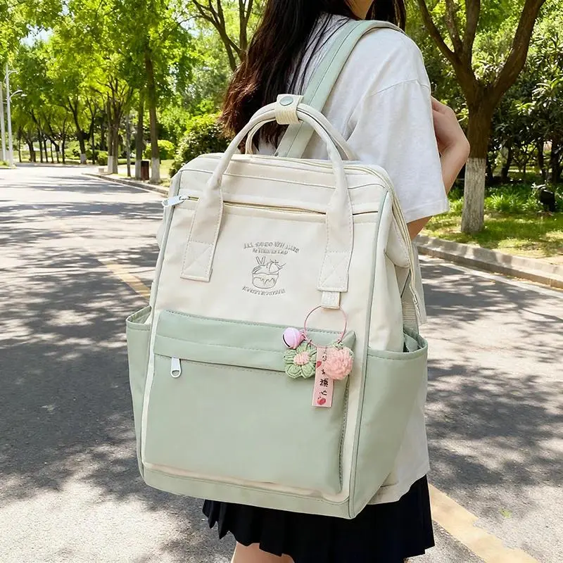 Japanese Trend Kawaii Backpack Large Capacity School Bag for Women Girls Aesthetic StudentWaterproof Laptop Bagpack for Travel