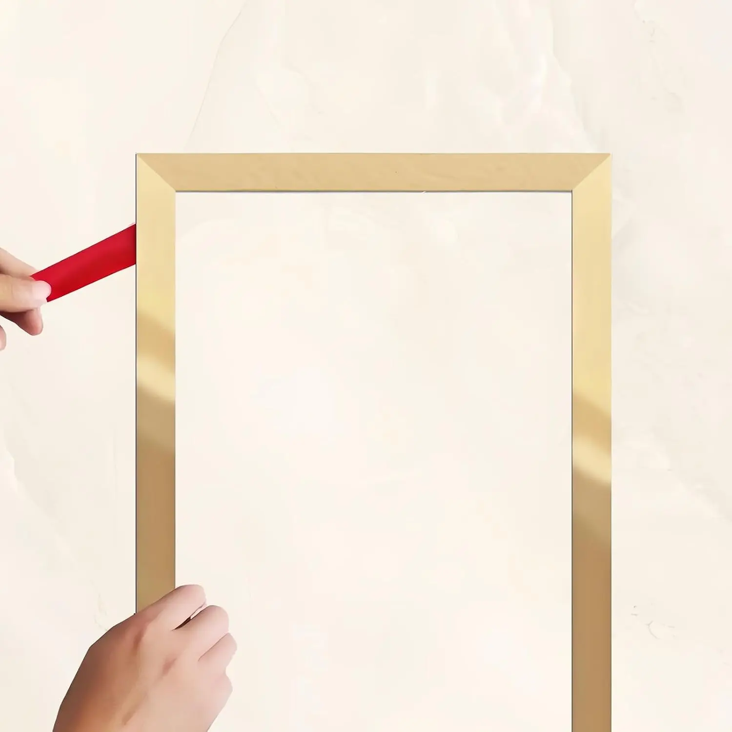 Shiny Metallic  Molding Trim (16.4ft x 0.4inch) Peel and Stick Trim with Glossy Finish,Self-Adhesive Stainless Steel DIY Accent for Mirror Frame,Wall,Ceiling,Floor,Door,Window,Furniture Edges