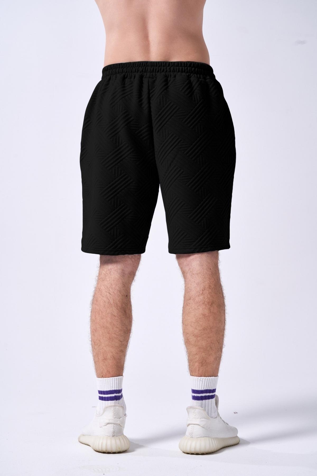 Mens Viral Jacquard Pattern Casual Shorts High Street Style Summer Loose Fit Athletic Jacquard Patterned Shorts for Men Comfortable Soft Gym Wear Everyday Outdoor Shorts Jacquard Patterned Casual Shorts