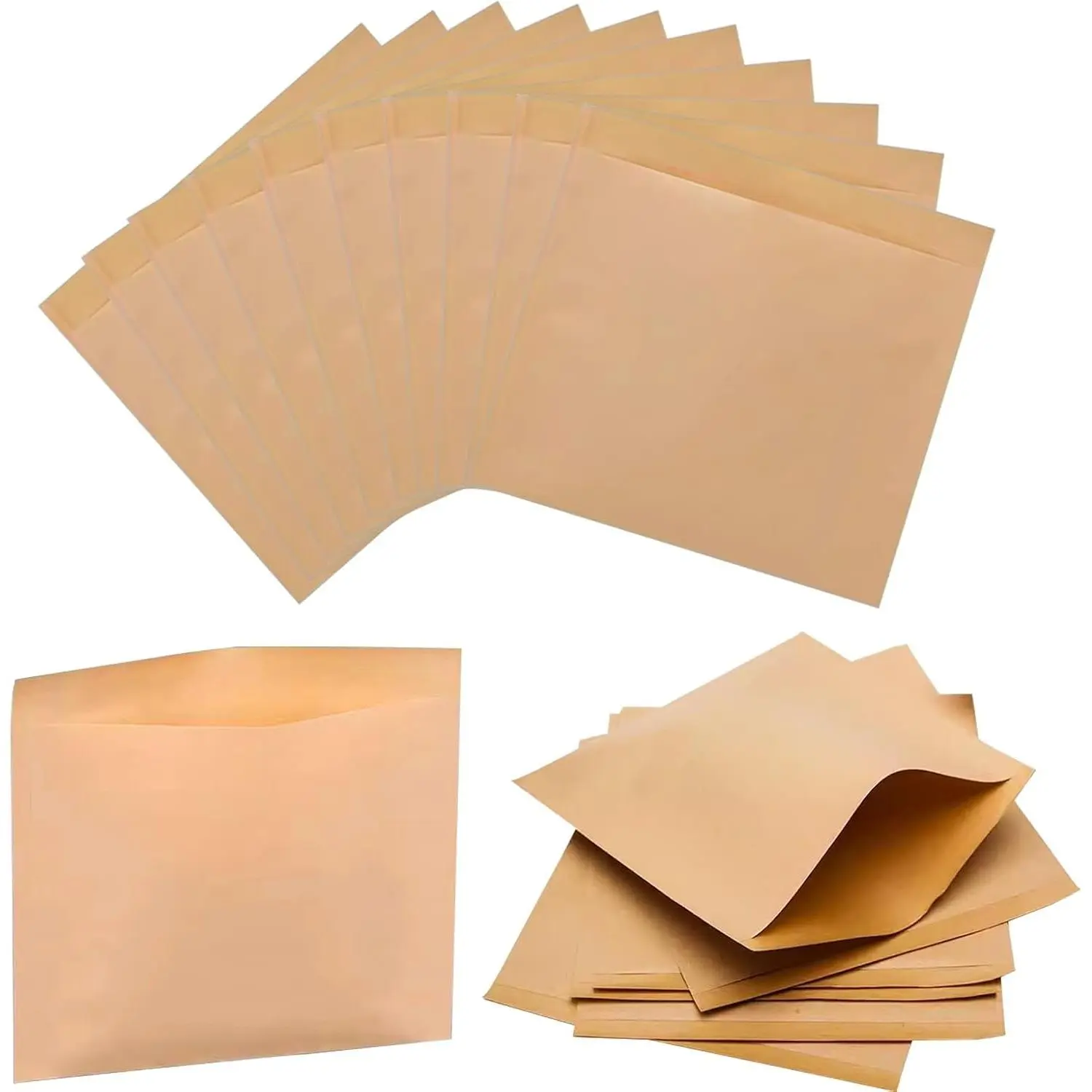 100 Pack Bakery Bags, Grease Proof, Food Grade Brown Wax Paper Bags for Bakery Cookies, Treats, Snacks, Sandwiches (6.3"x5.9")