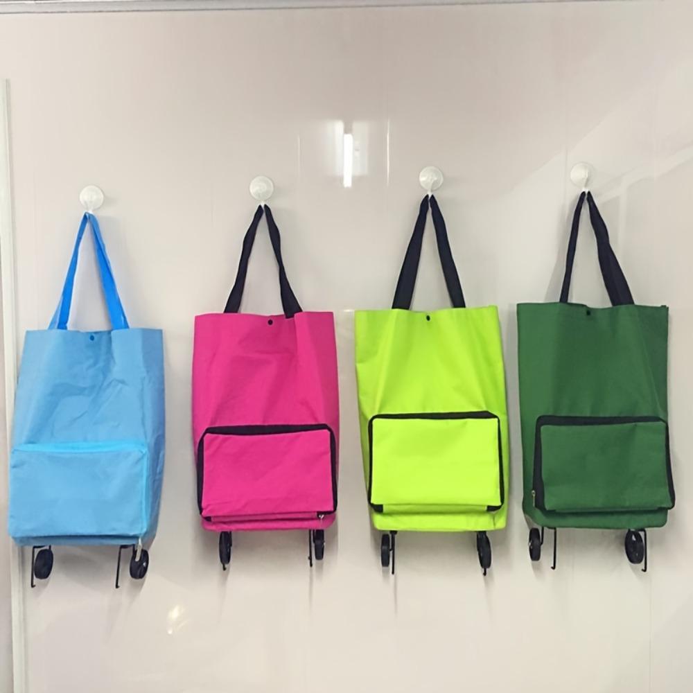 Foldable Rolling Shopping Bag with Wheels, Large Capacity Reusable Trolley Tote, Lightweight Space-Saving for Groceries, Laundry & Travel Foldable Rolling Shopping Bag with Wheels, Large Capacity Reusable Trolley Tote, Lightweight Space-Saving for Groceries, Laundry & Travel