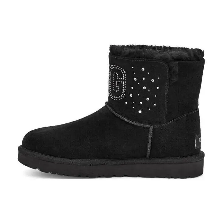 UGG Classic Diamond-Studded Short Snow Boots 1125911-BLK