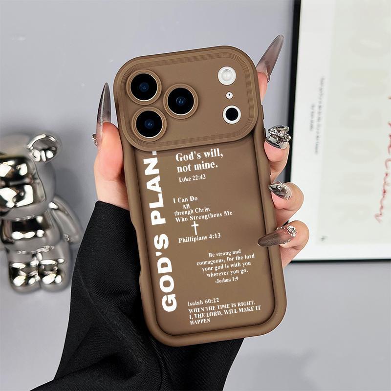 God's Plan Cross Faith Quote Philippians 4:13 Soft Phone Case,phone Case Suitable for Iphone 11/12/13/14/15/16/17 Pro Promax Plus Air and Samsung S22/S23/S24/S25 Plus Ultra Fe,shockproof Protective Elegant Inspirational Design