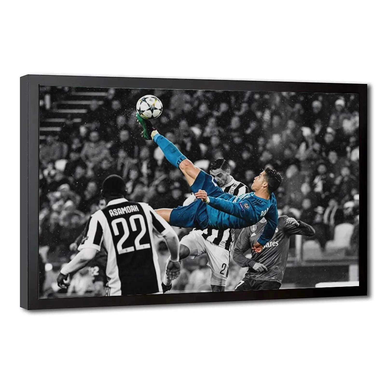 Cristiano Ronaldo Bicycle Kick Poster For Walls  Motivational Soccer Aesthetic Wall Art Minimalist Urban Modern Apartment Wall Decor