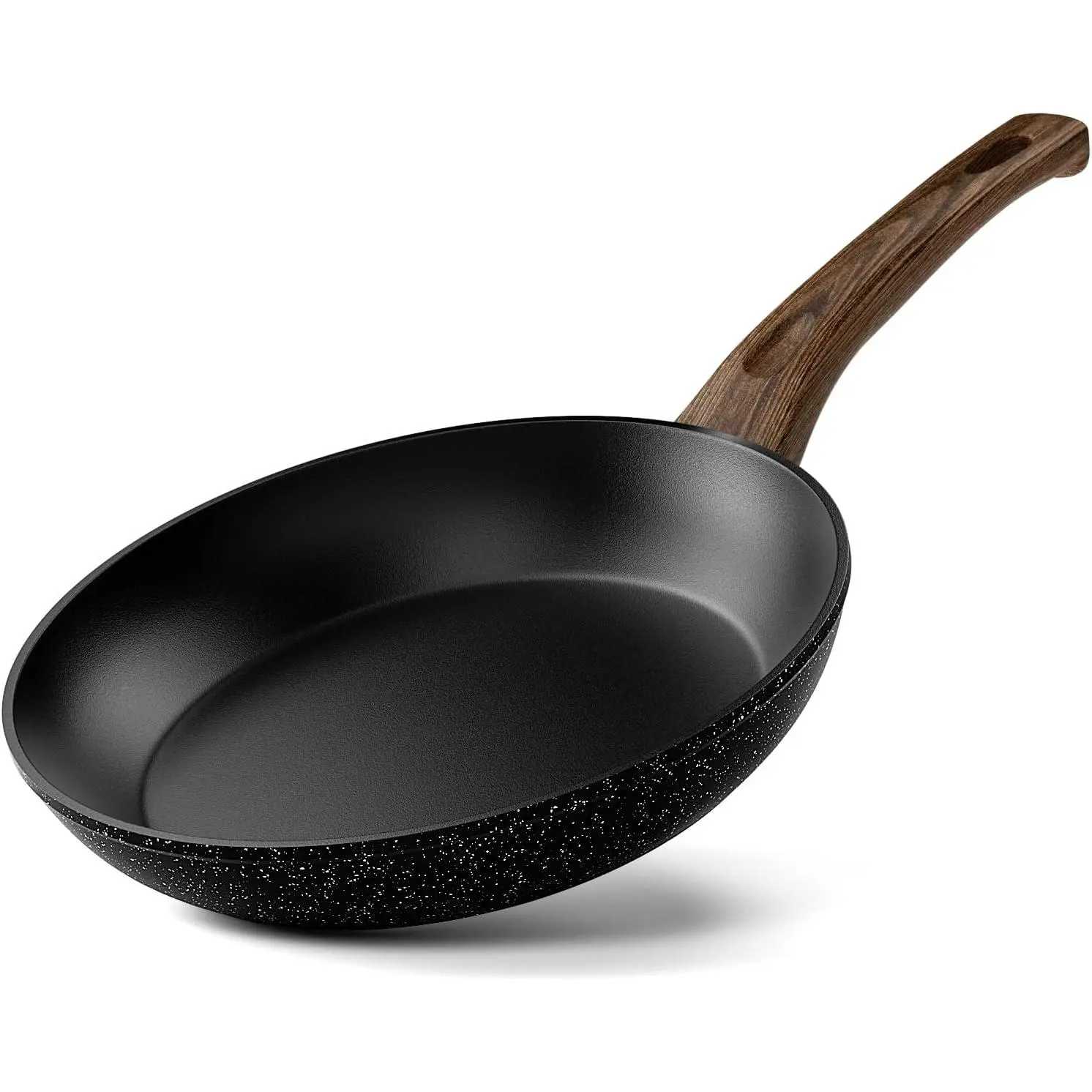 Non Stick Frying Pan, Nonstick Egg Pan Non Toxic, Small Skillet Pans Omelette Pan, Induction Compatible, PFOA Free Healthy Pans(8 Inch, Black)