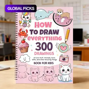 How to Draw 300 Cute Animal Food & Creative Patterns, DIY Drawing, Stress Relief, Coloring, Improve Imagination, Adult Student Gift Coloring Book #TOP PICKS