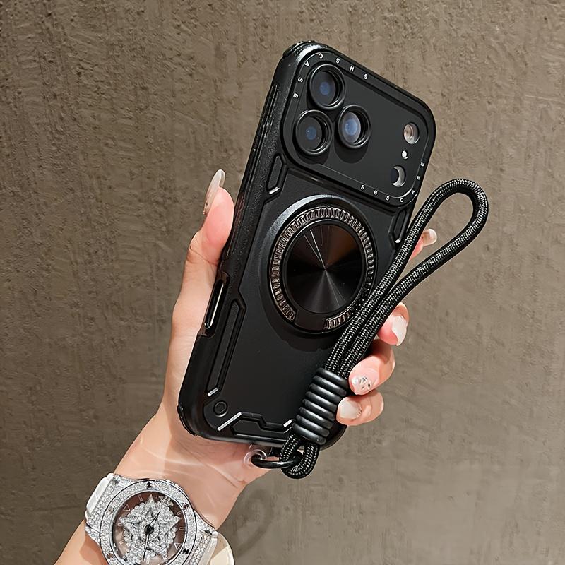 Phone Case: Three-in-one Shockproof and Anti-slip Stand Phone Case with Lanyard, Suitable for iPhone 15/15 Pro Max/16/16 Pro/16 Pro Max/16 Plus/17/17 Pro/17 Air/17 Pro Max. Detachable with a Lanyard for Hand Carrying, Rotatable Stand
