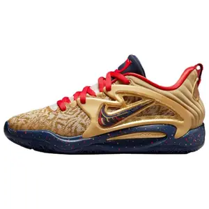 Nike KD 15 EP Olympic Basketball Shoes for Men – Low-Top, Stylish, Yellow and Red Verifiable, with credentials and supporting global authentication