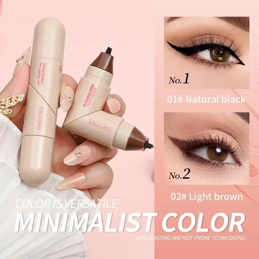 Rotating Winged Eyeliner Stamp Pen Dual-Head Design for Precise Cat Eye & Winged Liner Waterproof Smudge-Proof Formula Quick-Drying Makeup for Busy Days and Special Occasions