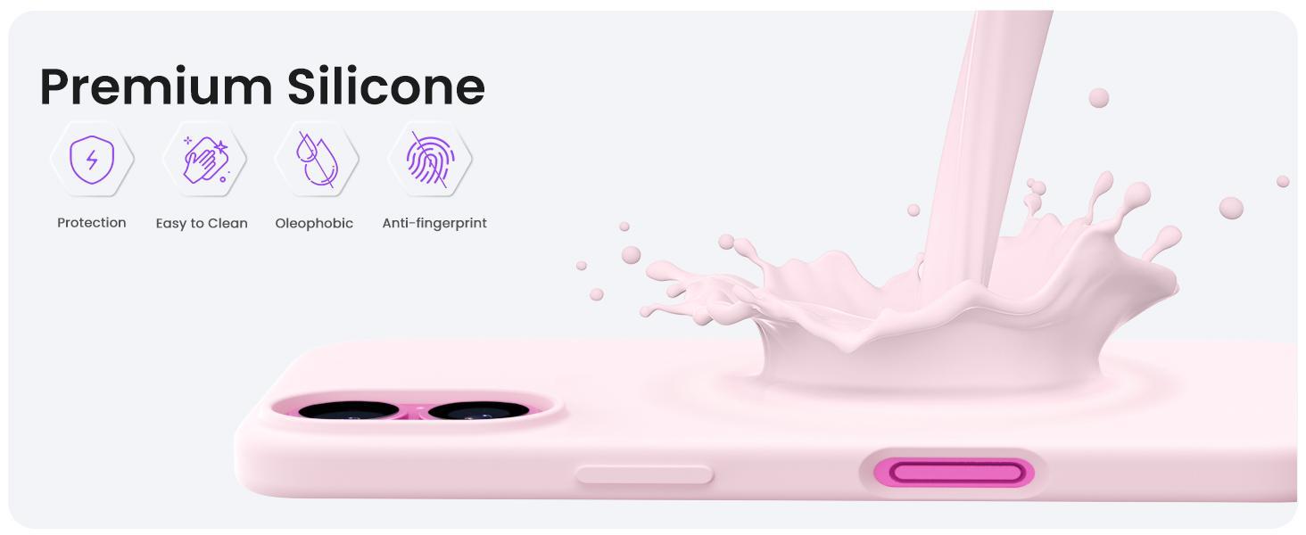 ORNARTO Compatible with iPhone 16 Case 6.1", Slim Liquid Silicone 3 Layers Full Covered Soft Gel Rubber Shockproof Phone Case, Protective Cover with Anti-Scratch Microfiber Lining-Chalk Pink ORNARTO Compatible with iPhone 16 Case 6.1", Slim Liquid Silicone 3 Layers Full Covered Soft Gel Rubber Shockproof Phone Case, Protective Cover with Anti-Scratch Microfiber Lining-Chalk Pink