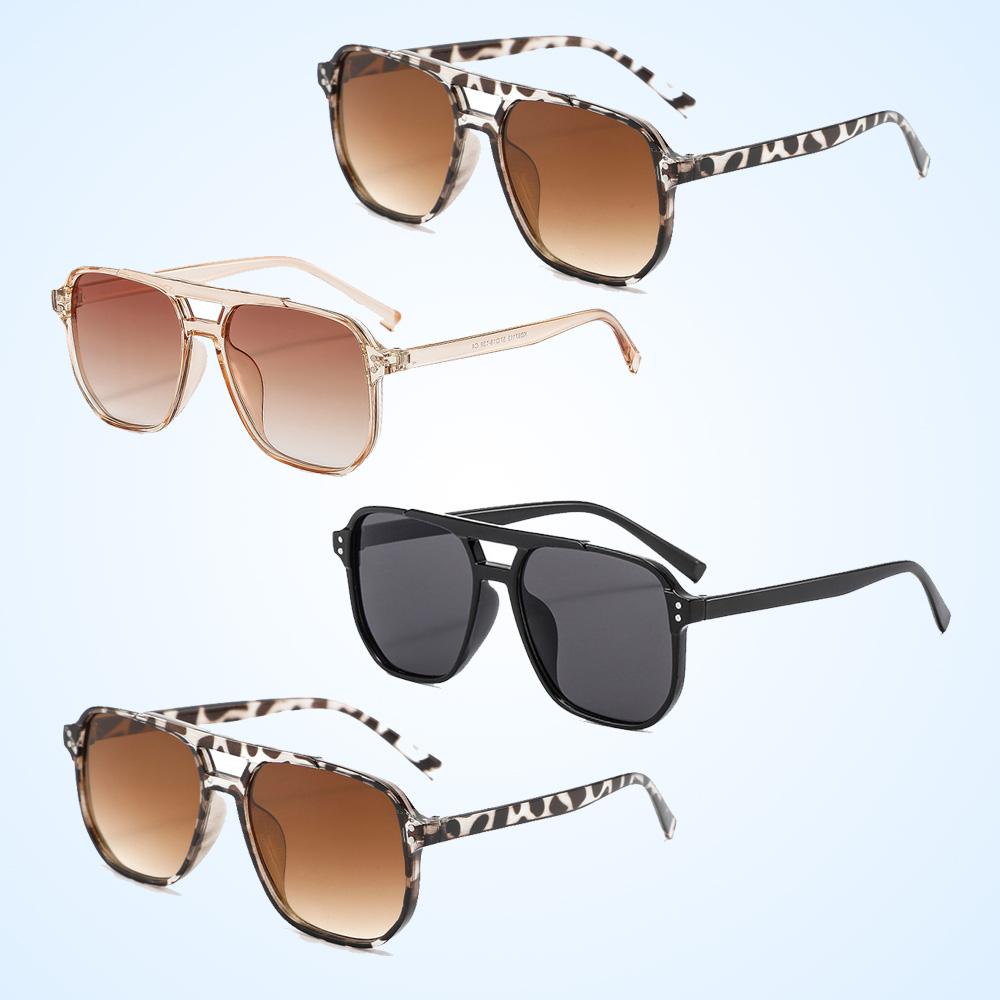 4-Pack Unisex Aviator Sunglasses Set Classic Y2K Style with  Protection Lightweight Frames Versatile for Driving & Outdoor Activities