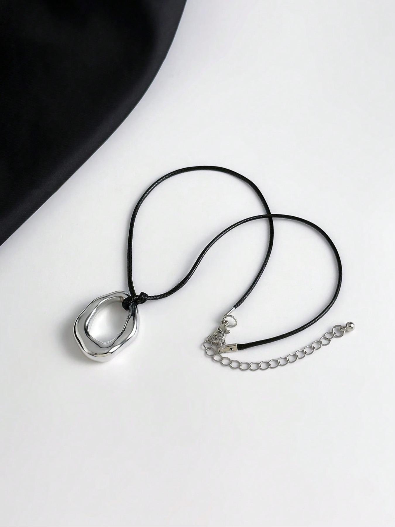 Simple Plain Geometry Design Pendant Necklace, Fashion Jewelry for Party, Daily Streetwear Clothing Decor, Trendy All-match & Exquisite Jewelry for Birthday Gift Simple Plain Geometry Design Pendant Necklace, Fashion Jewelry for Party, Daily Streetwear Clothing Decor, Trendy All-match & Exquisite Jewelry for Birthday Gift