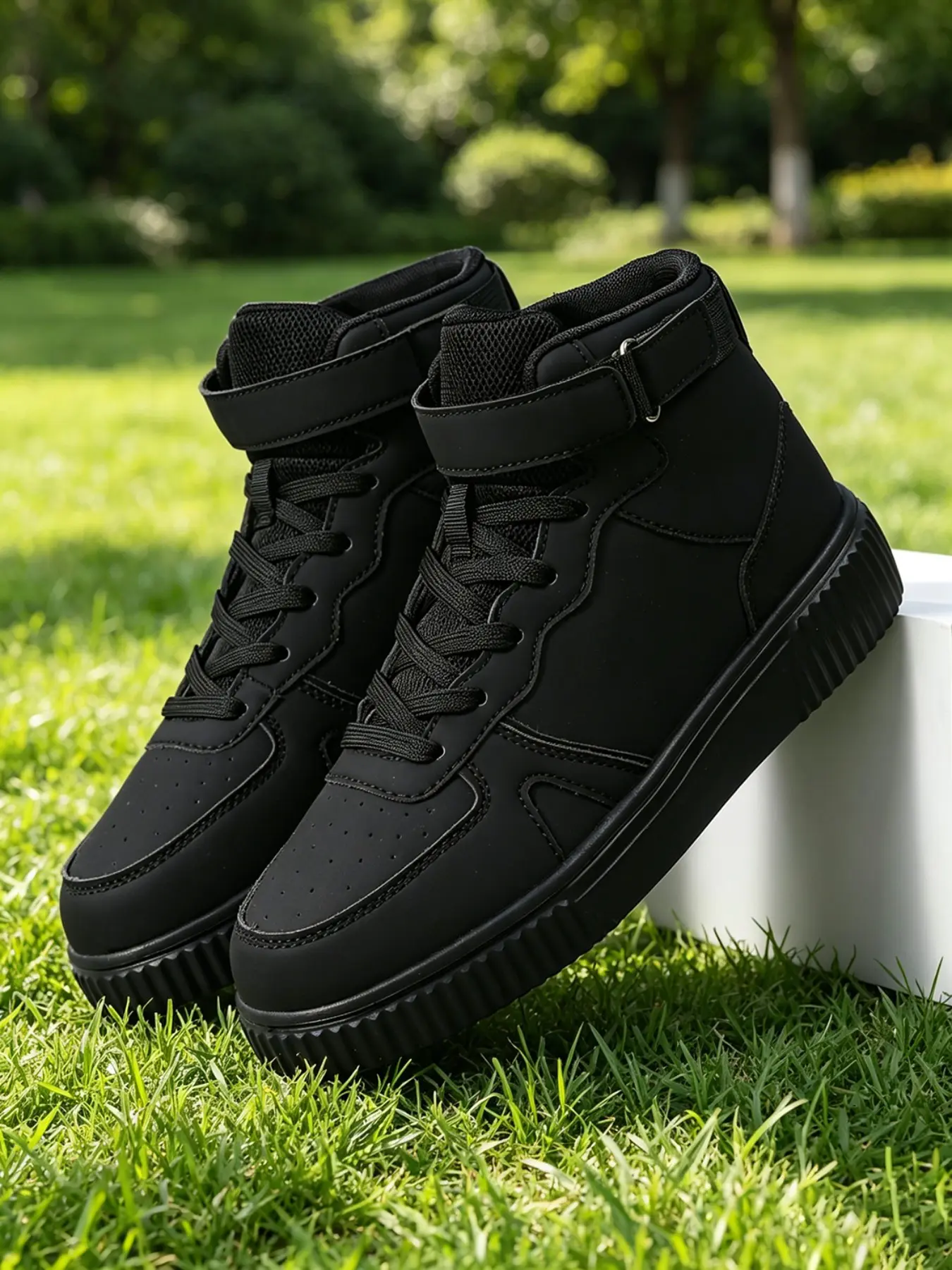 Women's High Top Sneakers, Casual Colorblock Design, PU Leather, Eva Sole, Anti-Slip, Suitable for Work, School, Leisure