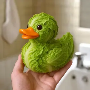 Creative Vegetable Theme Duck Resin Statue, Fun 3D Vegetable Duck Decoration Gift, Novelty Duck Home Office Desktop Car Dashboard Decor