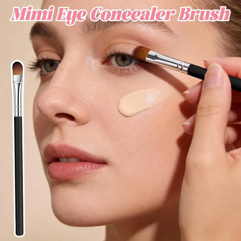 Eyeshadow Applicators Flat Concealer Brush Set Small Eyeshadow Brushes Flat Eye Shadow Primer Applicator Brushes Small Makeup Brush Tools for Eye Primer Base Concealing Blending Setting