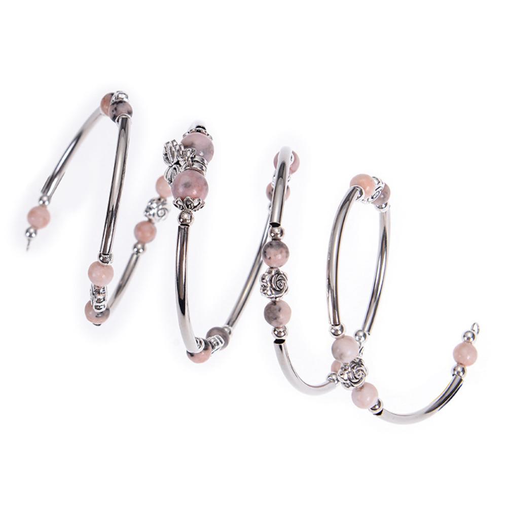 Bohemian Style Bead Winding Bracelets for Women Girls Multiple Layers Bead Flower Pendant Bracelet Trend Jewelry Christmas Gift