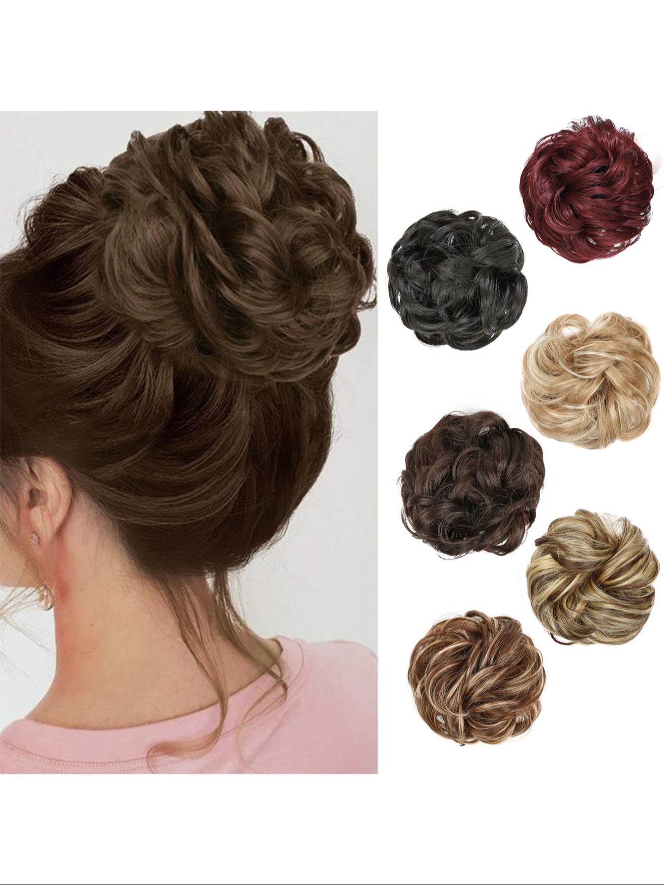 6 Inch Claw Clip Messy Bun Synthetic Soft Hairpieces, Wavy Curly Bun Clip, Synthetic Messy Bun Hair Extensions, Hair Clip, Hair Piece for Women