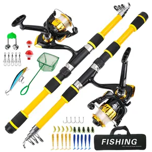 Adjustable Fishing Rod Reel Set, Lightweight 5-Section Portable Fishing Rod, Smooth Spinning Reel, Ideal for Beginners, Outdoor Fishing Gear