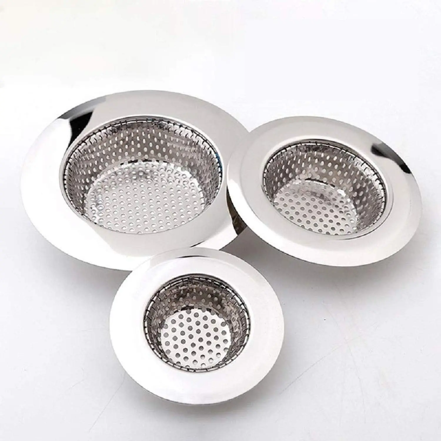 3 Pack Shower Drain Hair Catcher, Universal Bathtub Drain Cover Sink Tub Stopper Strainer, Fits 2.13'' to 4.5'' Drains for Kitchen & Bathroom