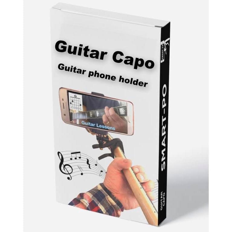 Smartphone Guitar Capo | Android and  Compatible Dock Headstock  Clamp | Cell Phone Holder Aid Musicians | Electric or Acoustic Guitars