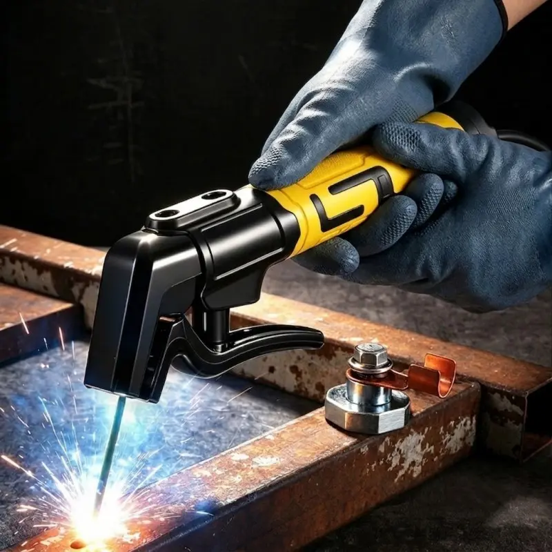 Professional Right Angle Welding Electrode Holder, Solid Copper Core, Ergonomic Heat-Resistant Handle, Suitable for Stick/arc Welders