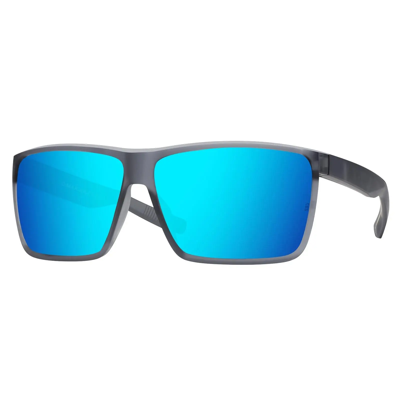  Mens Large Square Polarized Sunglasses Blue Reflective Mirror Lenses UV Blocking Light Flexible Gray Frame, Outdoor Sports Driving Running Boating Sun Glasses Trendy 2026 Streetwear Eyewear For Adult Male
