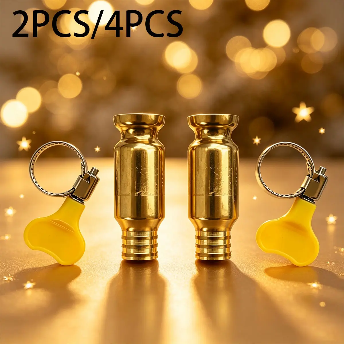 2/4pcs Self-Priming Siphon Nozzle, Metal Clamp, Portable Brass Siphon Oil Pump, Multi-Function Liquid Transfer Hose, Car Boat Oil Water Suction Tube
