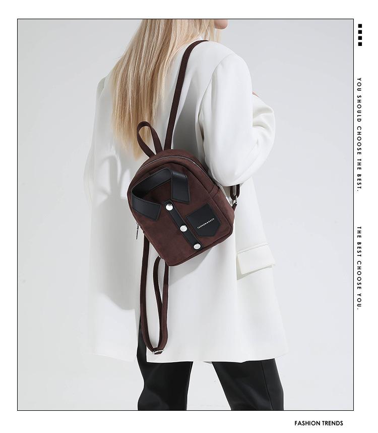 Korean-style niche design personalized shirt backpack, compact and lightweight women's backpack, casual and fashionable women's bag