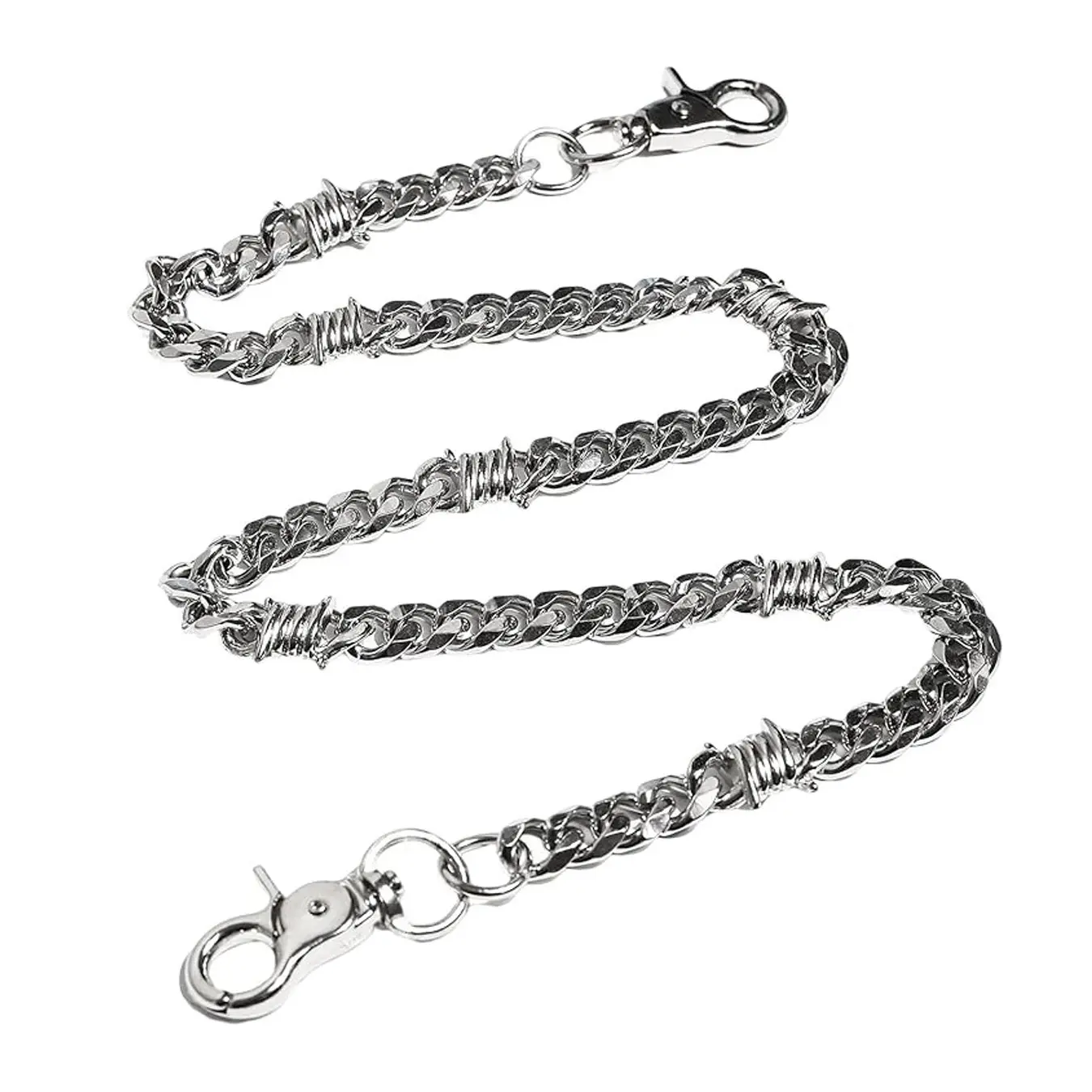 Biker Wallet Chain, Heavy Duty Pocket Chain with Round Clasp, Men Chains for Jeans, Pants Clothing Accessories