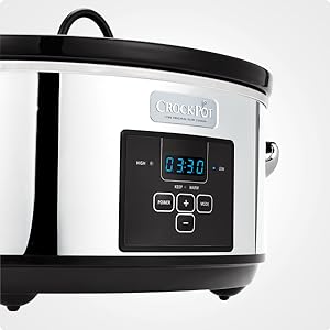 Crock-Pot 7 Quart Programmable Slow Cooker with Digital Timer, Food Warmer, Polished Platinum, Perfect for Everyday Meals and Entertaining Crock-Pot 7 Quart Programmable Slow Cooker with Digital Timer, Food Warmer, Polished Platinum, Perfect for Everyday Meals and Entertaining