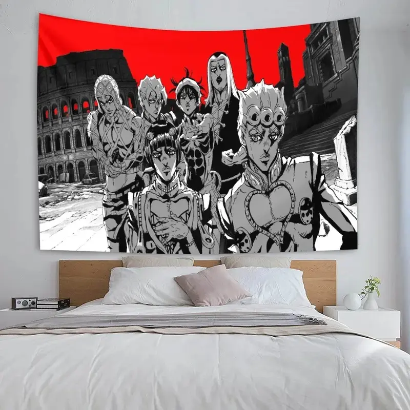 Jojo Bizarre Adventure Anime Rug, Fashionable Lightweight Durable Wall Decor, Multifunctional Bedroom Living Room Art, Perfect Holiday Gift