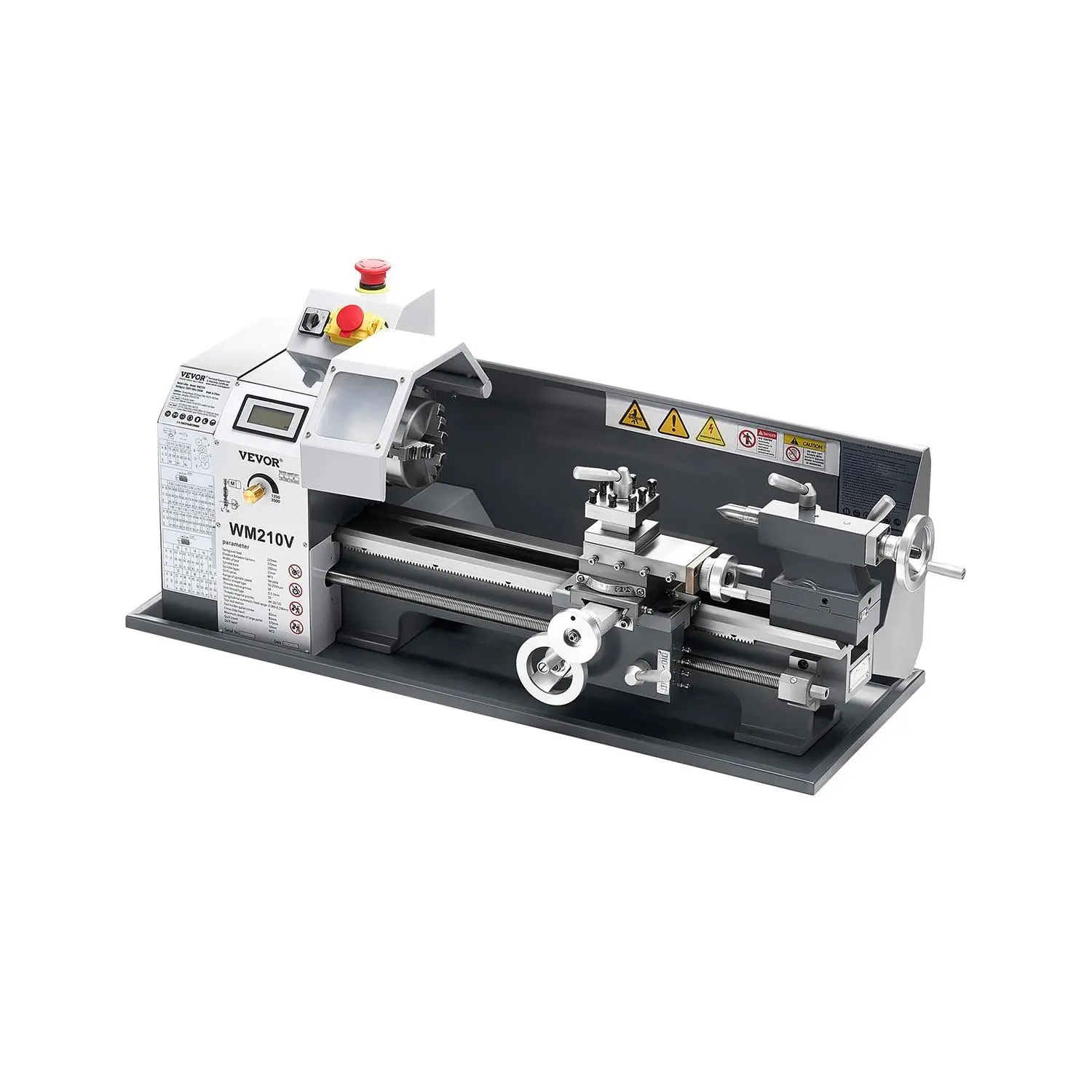VEVOR Metal Lathe, 8x 16 in, 550W Benchtop Lathe Machine, 0-2500 RPM Variable Speed, with 0.0003 in Spindle Accuracy Metal Gear, for Processing Precision Parts Imperial/Metric Thread Soft Metals Wood