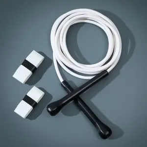 Boxing Jump Rope - -Free, 16% Heavier than Regular PVC Ropes, Adjustable Length, Hand-Wrapped Anti-Slip Grip Band Included - Ideal Skipping Rope for Boxing