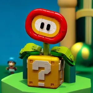 NEW MOC Chomper Plant Model Fit  Flame Flower Assembled Building Block Brick Children Educational Toys Kids Christmas Gifts