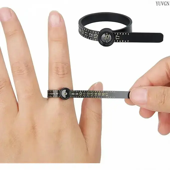 5pc Upgraded Reusable Ring Sizer Measuring Set, Finger Size Gauge Jewelry Measurement Tool, US Ring Sizes 1-17