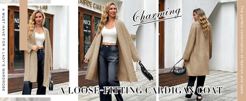 Imily Bela Womens Long Cardigan Sweaters Chunky Open Front Oversized Slouchy Knit Fall Trendy Coatigan Jackets